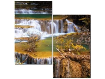Obraz Wodospad Huay Mae Khamin, 2 elementy, 60x60 cm - Oobrazy