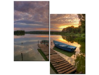 Obraz Wyspa na Jeziorze Wolsztyńskim, 2 elementy, 60x60 cm - Oobrazy