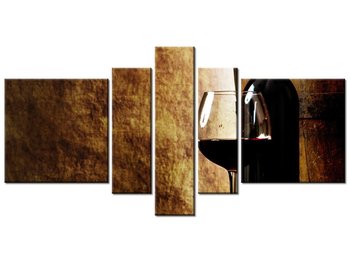 Obraz Wytrawne wino, 5 elementów, 160x80 cm - Oobrazy