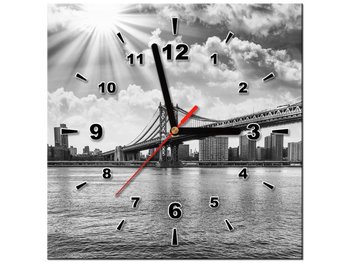 Obraz z zegarem, Brooklyn Nowy Jork, 30x30 cm - Oobrazy