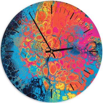 Obraz z zegarem FEEBY, Kolorowy marmur 2, 60x60 cm - Feeby