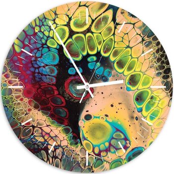 Obraz z zegarem FEEBY, Kolorowy marmur 3, 60x60 cm - Feeby