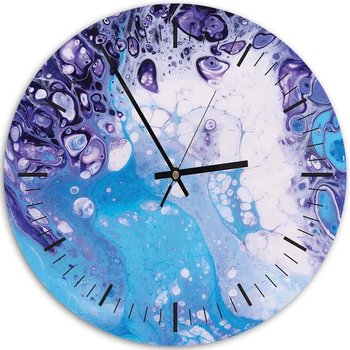 Obraz z zegarem FEEBY, Morski marmur, 60x60 cm - Feeby