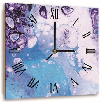 Obraz z zegarem FEEBY, Morski marmur, 80x80 cm - Feeby