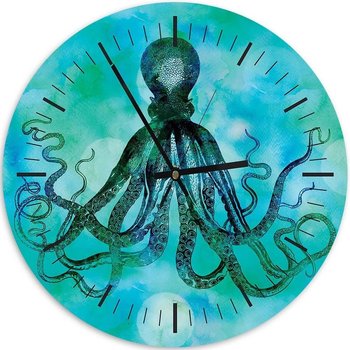Obraz z zegarem, Morski gigant - Zegar okrągły - 60x60 - Feeby