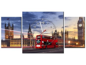 Obraz z zegarem, Pałac Westminsterski w Londynie, 3 elementów, 80x40 cm - Oobrazy