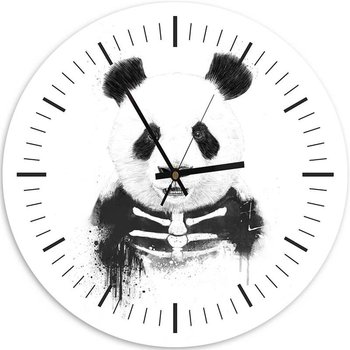 Obraz z zegarem, Panda halloween - Zegar okrągły - 60x60 - Feeby