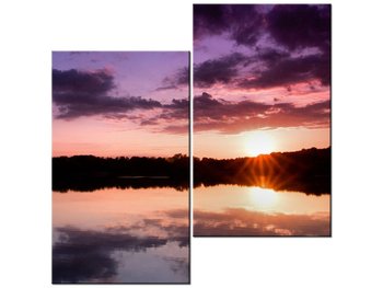 Obraz Zachód słońca, 2 elementy, 60x60 cm - Oobrazy