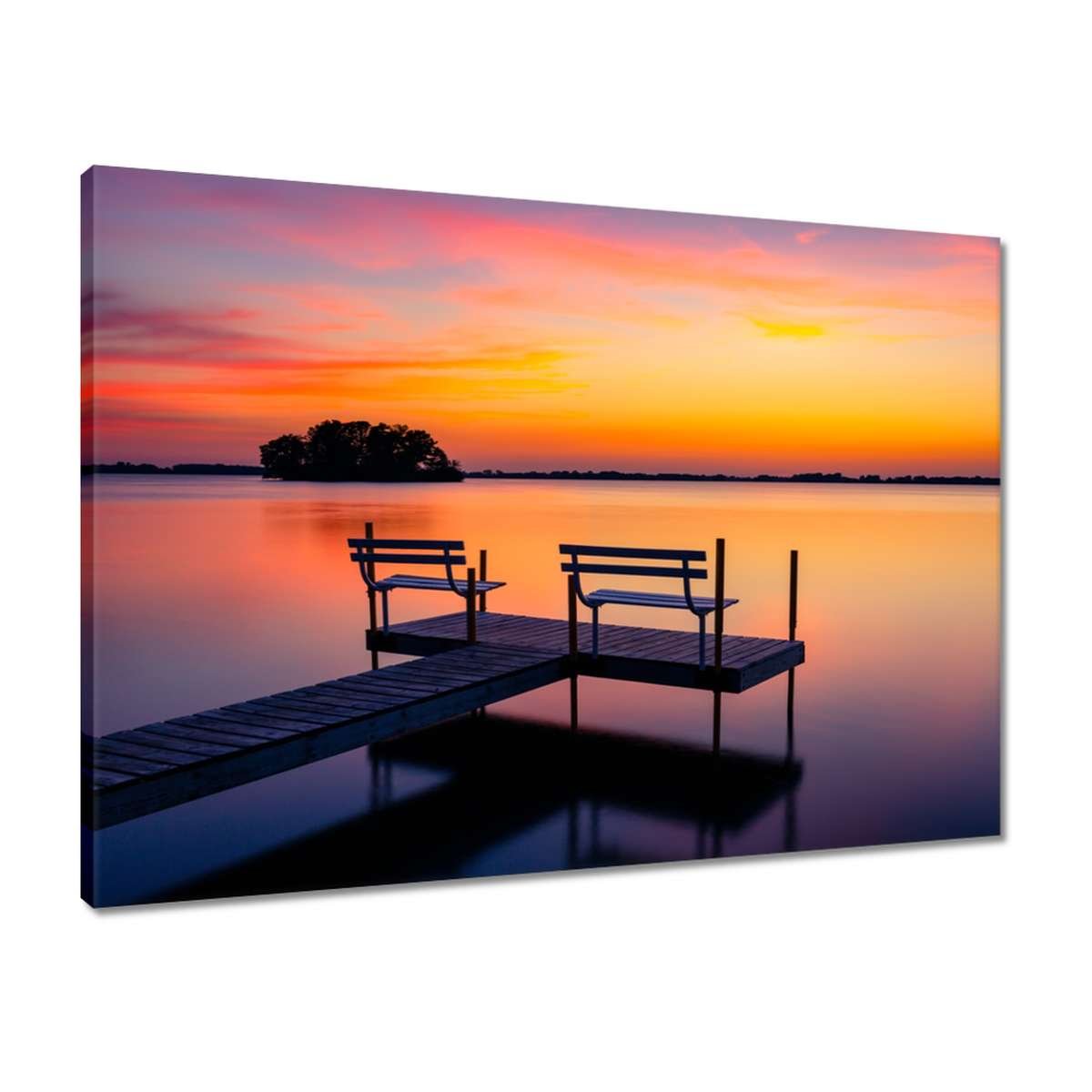 Obraz Zachd soca Jezioro, 70x50cm - ZeSmakiem | Sklep EMPIK.COM