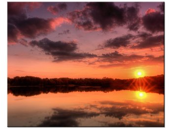 Obraz Zachód słońca nad jeziorem, 50x40 cm - Oobrazy