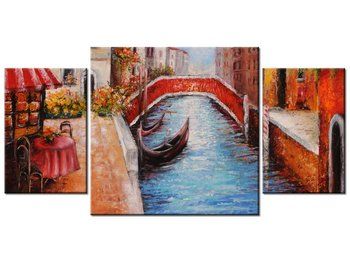 Obraz Zakątek w Wenecji, 3 elementy, 80x40 cm - Oobrazy