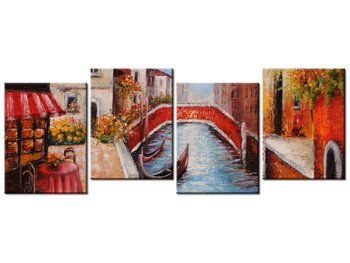 Obraz Zakątek w Wenecji, 4 elementy, 120x45 cm - Oobrazy