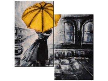 Obraz, Zakochani i parasolka, 2 elementy, 60x60 cm - Oobrazy