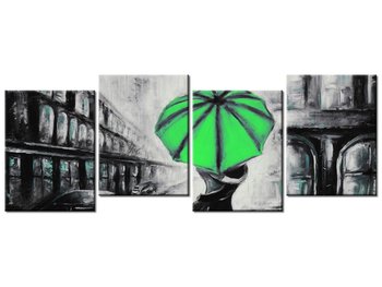 Obraz Zakochani i zieleń, 4 elementy, 120x45 cm - Oobrazy