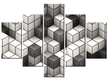 Obraz Zbocze sześcianów, 5 elementów, 100x70 cm - Oobrazy