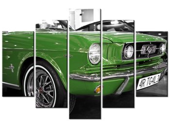 Obraz Zielony Mustang, 5 elementów, 150x100 cm - Oobrazy