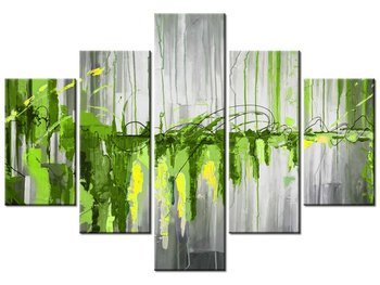 Obraz Zielony wodospad, 5 elementów, 100x70 cm - Oobrazy