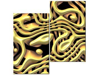 Obraz Złoto dla ciekawych, 2 elementy, 60x60 cm - Oobrazy