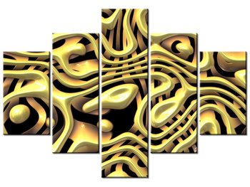 Obraz Złoto dla ciekawych, 5 elementów, 100x70 cm - Oobrazy