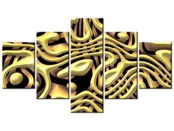 Obraz Złoto dla ciekawych, 5 elementów, 125x70 cm - Oobrazy