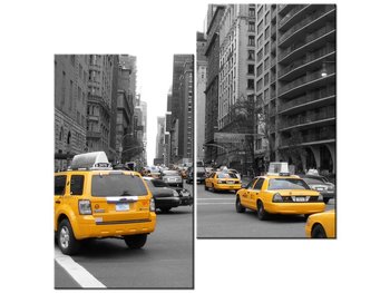 Obraz Żółte taksówki - CJ Isherwood, 2 elementy, 60x60 cm - Oobrazy