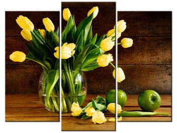 Obraz Żółte tulipany, 3 elementy, 90x70 cm - Oobrazy