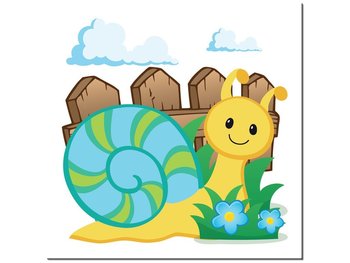 Obraz Żółty ślimak, 40x40 cm - Oobrazy