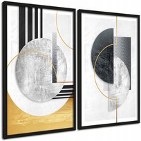 Obrazy w ramie abstrakcja 2 sztuki dekoracje do salonu zestaw 45x65 cm