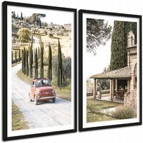 Obrazy Zestaw 2 sztuki Plakaty + RAMA Zdjęcia Podróżnicze Travel 45x65 cm
