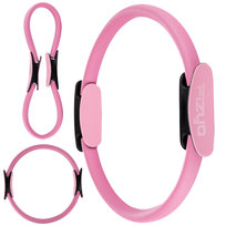 Obręcz do Jogi Pilatesu FIZYO Pierścień Ring Kółko do Ćwiczeń Fitness Koło średnica 38cm - kolor Różowy
