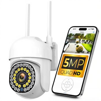 OBROTOWA KAMERA ZEWNĘTRZNA SMART MONITORING IP WIFI 3X ZOOM 5MPx 2K - Renew Force