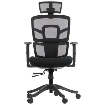 Obrotowe ergonomiczne krzesło biurowe TREX. czarny. podstawa nylonowa, zagłówek - Inny producent