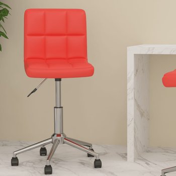 Obrotowe krzesło biurowe, vidaXL, czerwone, sztuczna skóra - vidaXL