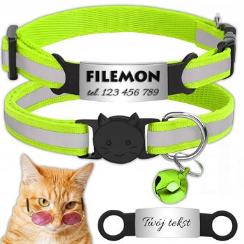 OBROŻA DLA KOTA ADRESÓWKA ODBLASKOWA INDETYFIKATOR KOT PIES + GRAWER - Reverse