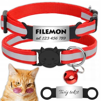 OBROŻA DLA KOTA ADRESÓWKA ODBLASKOWA INDETYFIKATOR KOT PIES + GRAWER - Reverse