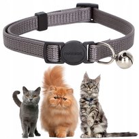 Obroża dla kota klasyczna nylonowa regulowana z dzwoneczkiem (22-35 cm)