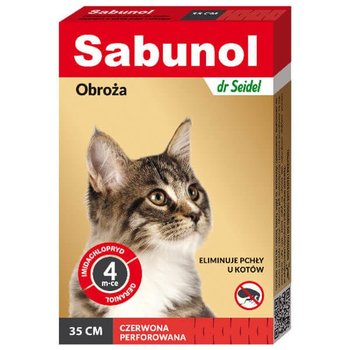 Obroża przeciw pchłom dla kota DR. SEIDEL Sabunol, czerwona, 35 cm - DermaPharm