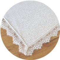 Obrus Biały Gipiura 60x120 Owal