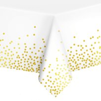 Obrus Biały Zdobiony, 137X274 cm