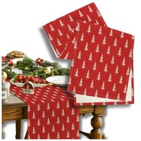 Obrus bieżnik czerwony na stół świąteczny Boże Narodzenie