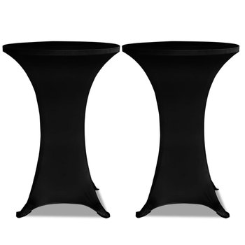 Obrus na stół barowy vidaXL, czarny, 2 sztuki, 60 cm - vidaXL