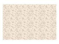 Obrus papierowy Beżowe Kwiaty 180x120 cm elegancki na przyjęcie