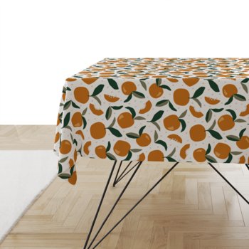 Obrus SUMMER wzór SM27 | geometryczne pomarańcze 150 x 150 cm - DECORDRUK