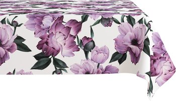 Obrus z nadrukiem, 110x160, fioletowy w kwiaty, OM01-5 - Mariall Design