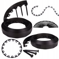 Obrzeże Ogrodowe Trawnikowe Tworzywo Sztuczne 10m Czarny 6cm