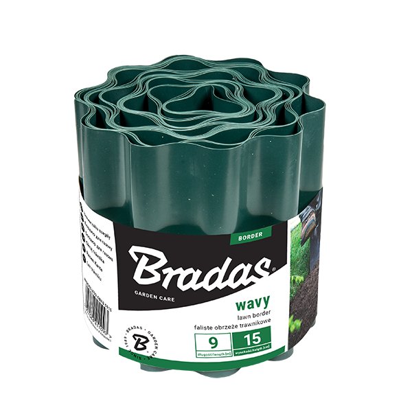 Obrzeże trawnikowe faliste BRADAS OBFG 0920, 9 m x 20 cm,