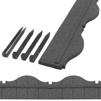 OBRZEŻE TRAWNIKOWE PALISADA OGRODOWA KRAWĘŻNIK SZARY ECO PALISADA 3 KOTWY 118cm