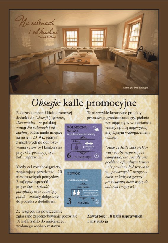 Obsesje: Na salonach i od kuchni - Kafle promo, gra planszowa