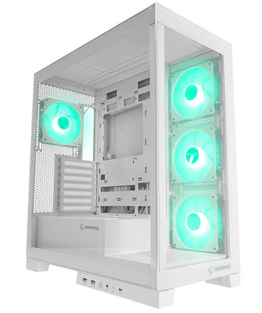Obudowa do komputera Rampage Hydra V2 akwarium 4x wentylator ARGB biała - Rampage