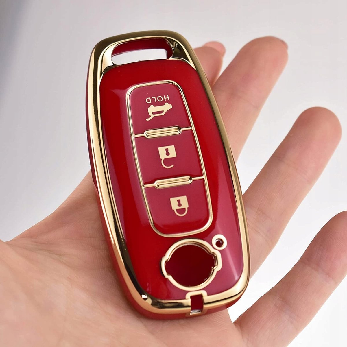 ontto Sleutelhoes cover geschikt voor Nissan X-Trail T32 T33 Qashqai J12 Ariya Altima Teana Juke 2022 2023 metalen autosleutel hoes sleutelhanger beschermhoes sleuteletui 3 toetsen A zilver